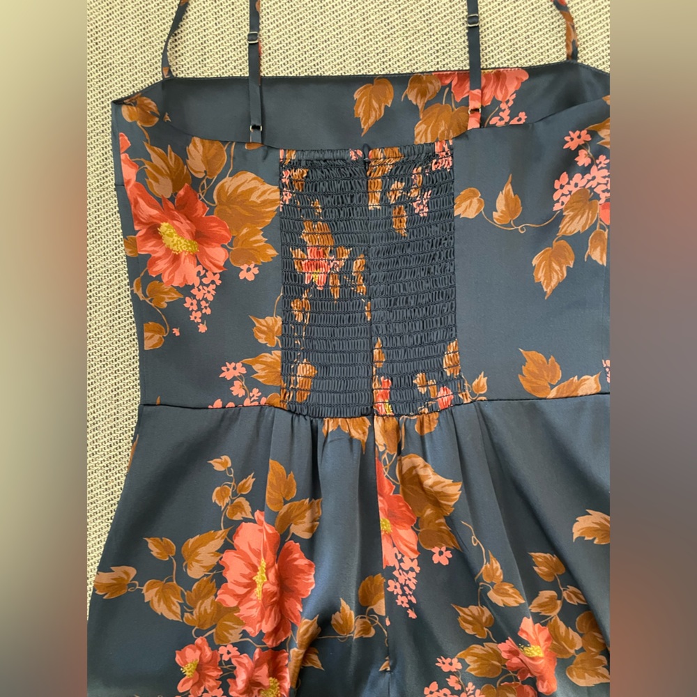 NEW Reformation Frankie Silk Maxi Navy Floral Dress Gown Lyric | US 0 UK 4 - Picture 10 of 12